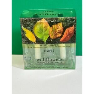 Bath & Body Works "LEAVES" Wallflowers Home Fragrance Refills 2-Pk 0.8 FL